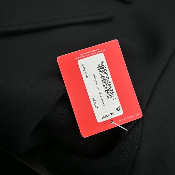 Spanx Classic Black Perfect Asymmetrical Tailored Blazer Size 3X 20773R - Picture 5 of 9